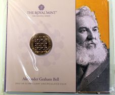 UK 2 Pounds Coin Alexander Graham Bell 2022. BU