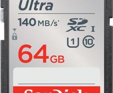 SanDisk 64GB Ultra SDXC Card, SD Card, Memory Card With Up To 140 MB/s Read Speeds, For Entry Level And Mid-range Compact Camera's, Full HD Video, UHS-I, Class 10, U1