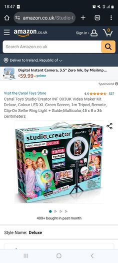 Studio Creator Ring Light Video Maker Kit Deluxe Green Screen For Sale ...