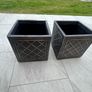 38cm Square Planter Lead Effect Image 5