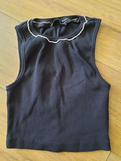 Zara black fitted top size UK small