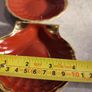 TRINKET  OR SOAP DISH This shell dish is shaped like a shell and handmade. It is made of high fired Burgundy clay in France and it has a long tradition in this manufacture. The clay is covered with a very hard glaze and this makes it resistant to scratche Image 6