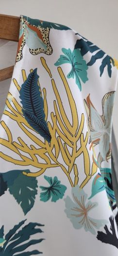 Salsa Jeans floral drape sleeve top Sz M (Fit 12-14UK) - Rrp 69.95 (New)