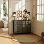 Chest of Drawers for Bedroom with 7 Drawers, Fabric Storage Drawer, Tall Black Hallway Storage Unit Image 8