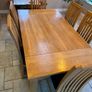 solid oak Table and chairs Image 3
