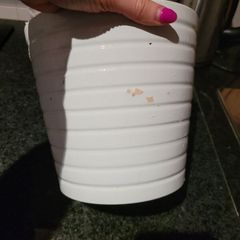 Medium Ceramic white flower pot from ikea  20 cm high