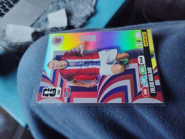 Erling Haaland Panini card from Adrenalyn XL