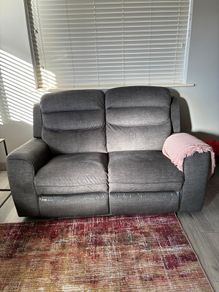 Grey recliner couch x2