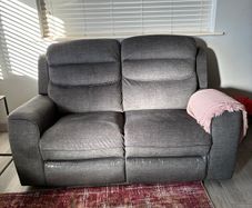 Grey recliner couch x2