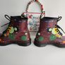 Dr Martens 1460 Pascal splash paint splatter 8 hole red boots UK6.5 EU40 US8.5 Image 7