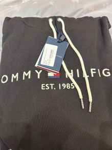 Tommy Hilfiger Black Logo Hoodie Size: 4XL