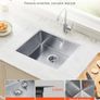 Stainless Steel Undermount Sinks Drop-In Single Bowl Farmhouse Basin with Accessories 50cm Image 3