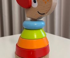 Hape Pepe & Friends Sound Dog Stacker - Baby & Toddler Wooden Activity Toy