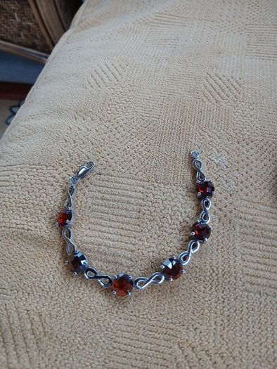 Sterling Silver with Rubies. 3 pieces