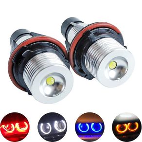 2x BMW E87 E39 M5 E60 E61 E63 E64 M6 E65 E66 E83 X3 E53 X5 2000-2008 White Bright 20W LED Angel Eyes Marker Lights Bulbs Lamp White Red Blue Yellow