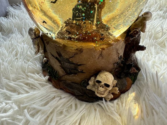 Halloween themed snow globe