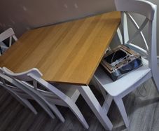 dinning table and chairs plus bench