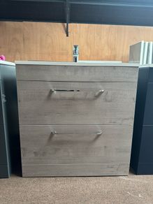 Special Offer Grey Oak 800mm vanity unit