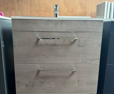 Special Offer Grey Oak 800mm vanity unit