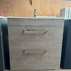 Special Offer Grey Oak 800mm vanity unit