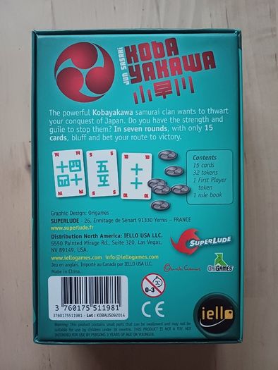 Kobayakawa Family Strategy Card Game iELLO Edition 2013