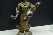 Vintage Brass Mother and Child Figurine Tibetan / Indian Style 15 cm