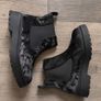 Calvin Klein Jeans UK 5 Black Metallic Shimmer Chelsea Ankle Boots Antonella Image 5