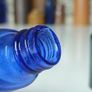 465 - Set of Three Beautiful Vintage Glass Decorative Collectible Bottles - Amber Eire Bovril, Cobalt Blue Magnesia and Turquoise Science Cream Image 8