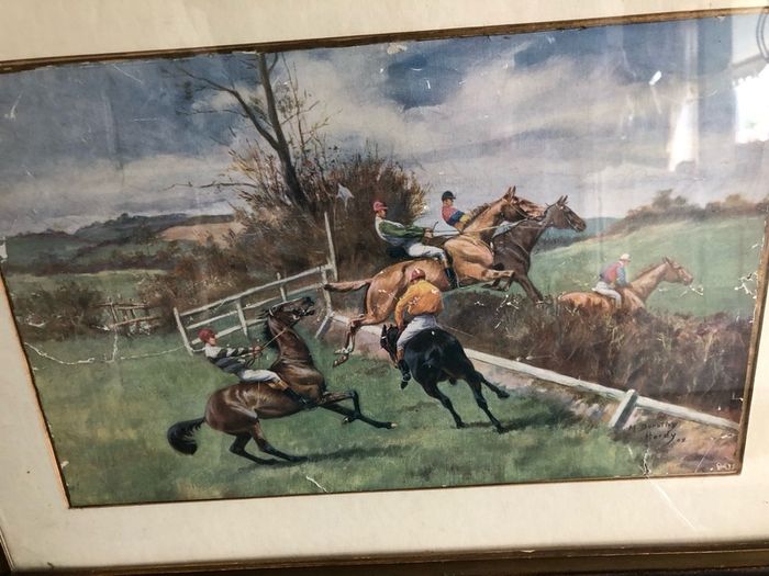 Horse racing print