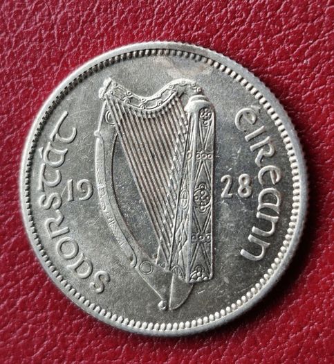 Ireland  1928 Silver Shilling 1s Coin