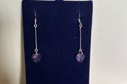 Heart drop earrings