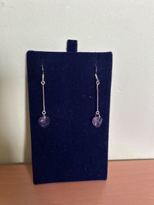 Heart drop earrings