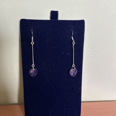 Heart drop earrings