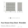 grey chest of drawers Image 5