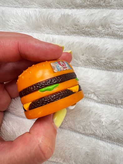 McDonalds Happy Meal Wind Up Toy Tricky Trackers 1995 Big Mac approx. 3 cm. Used Please see photos