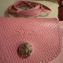 pink Longchamp Le Pliage mini top-handle bag with a detachable shoulder strap Image 3