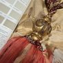 Beautiful Gold Embossed Silk Interlined Curtains 140in - 355cm Wide  x 90in - 228cm Drop  2 Pairs Available Image 6