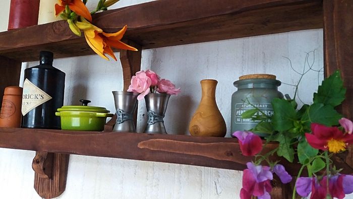 NEW Rustic Cubby Box Floating Shelf