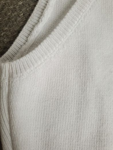 Zara white fine knit top uk 8-10