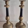 French Empire-style gilt bronze and black-painted (or ebonized) candlesticks Image 5