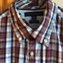 Tommy Hilfiger Mens Blue Red Check cotton shirt M including postage Image 2