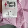 top pink & white short sleeve top size 8 Image 7