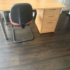desk and chair