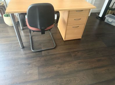 desk and chair