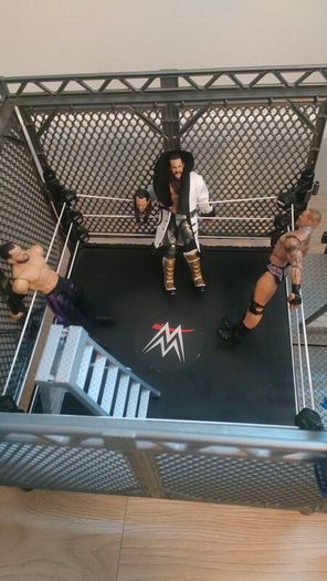 WWE Wrestling cage & Figures