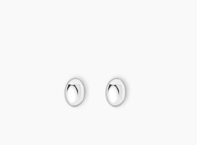 Sterling Silver Oval Earrings -LIE STUDIO Copenhagen