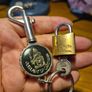 Vintage Lady of Cardigan + Small Padlock Image 2