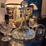 Vintage Irish lead crystal Ships Decanter & 4 whiskey glasses Image 5