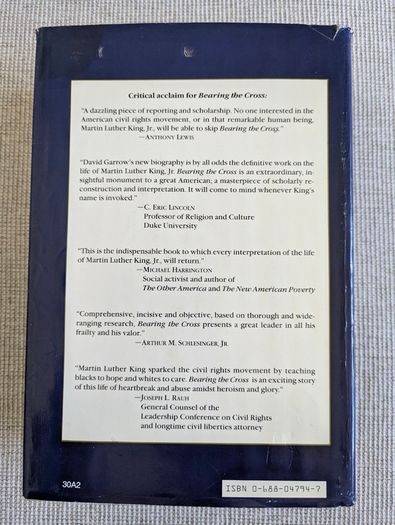 Bearing the Cross - Martin Luther King Jr - David J. Garrow - 1986 First Edition