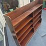Bookcase Long slim former Ecclesiastical Vintage wooden 6ft long bookcase Image 2